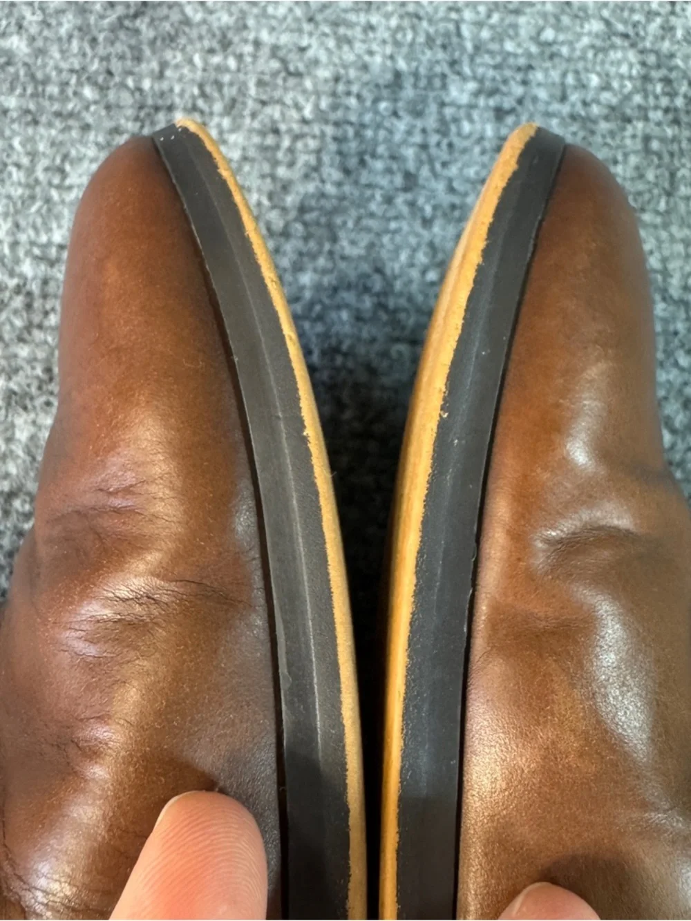 Michael Kors Brandy Brown Leather Ankle Booties 7.5 High Block Heel Pull On